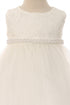 Kids Dream Baby Girls Off-White Tulle Thick Pearl Trim Flower Girl Dress 6-24M - SophiasStyle.com